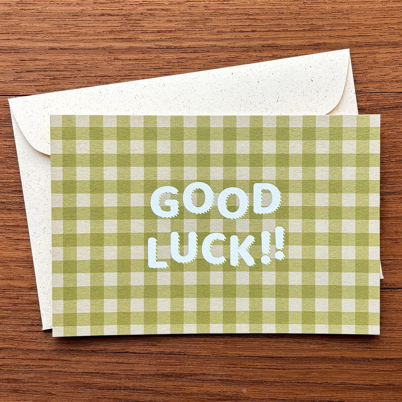 ギンガムチェックS グッドラック / small gingham plaid bouncy "Good Luck"