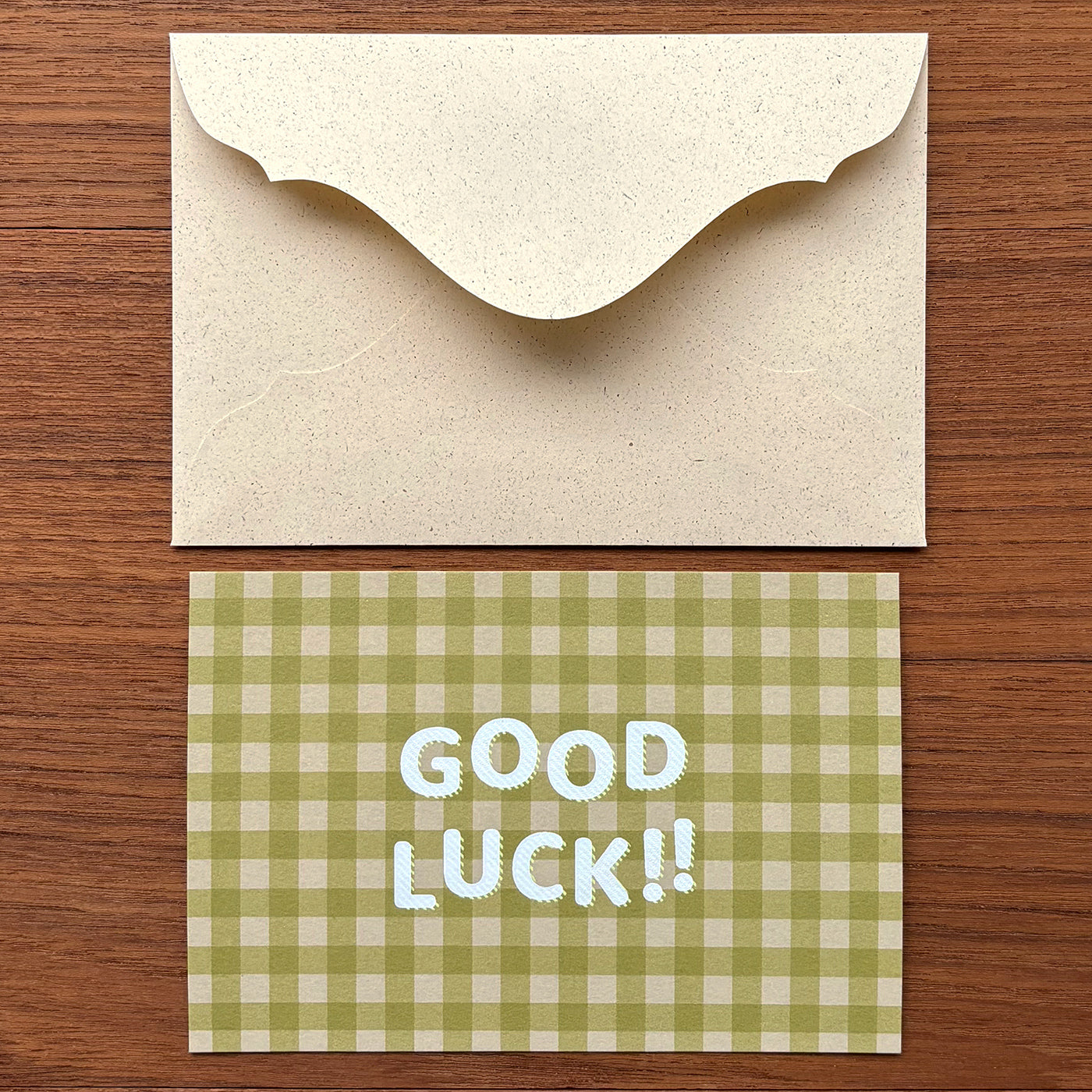 ギンガムチェックS グッドラック / small gingham plaid bouncy "Good Luck"