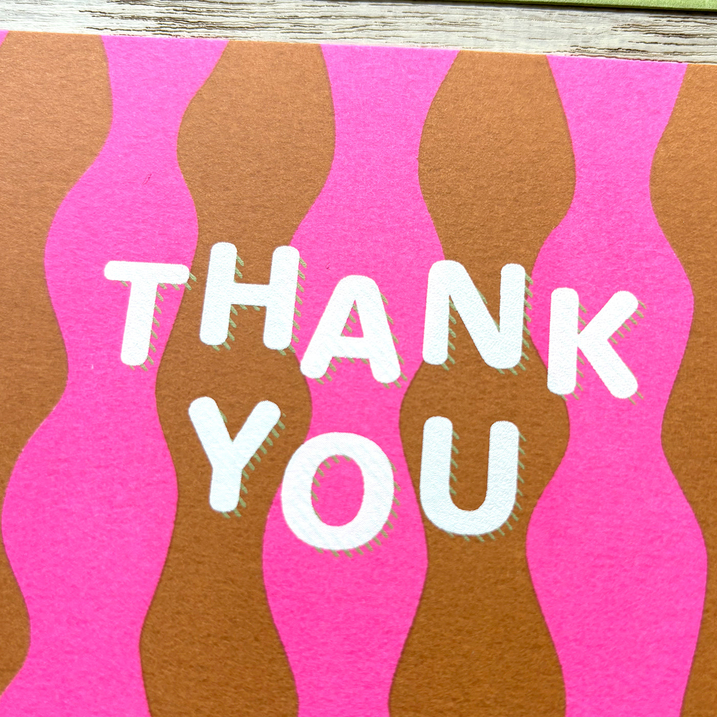 なみなみグリーティング - ありがとう / wave pattern greeting cards "Thank you"