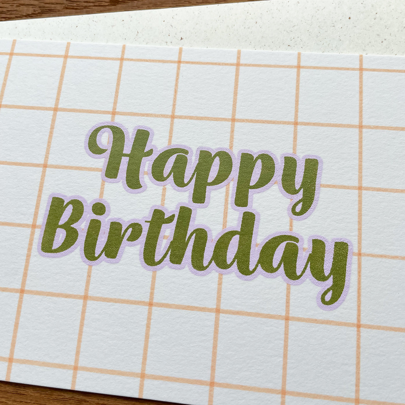 細チェック / Windowpane Plaid "Happy Birthday"