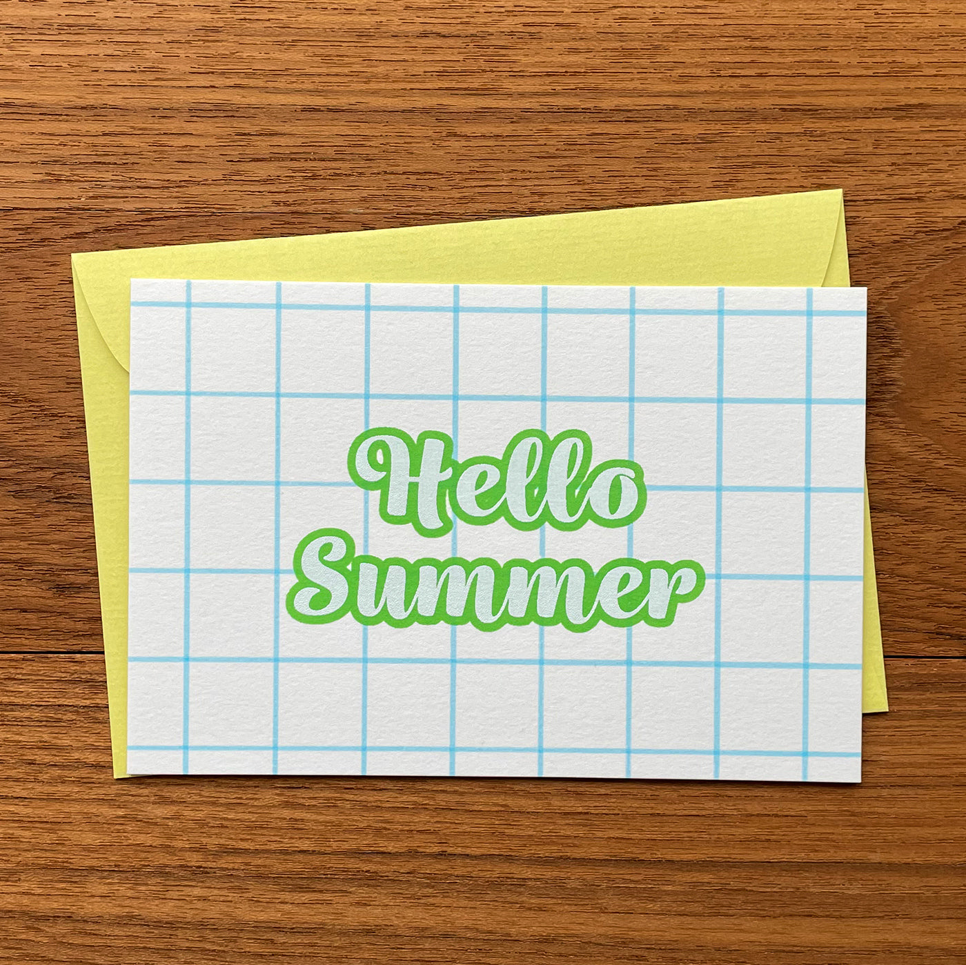細チェック / Windowpane Plaid "Hello Summer"
