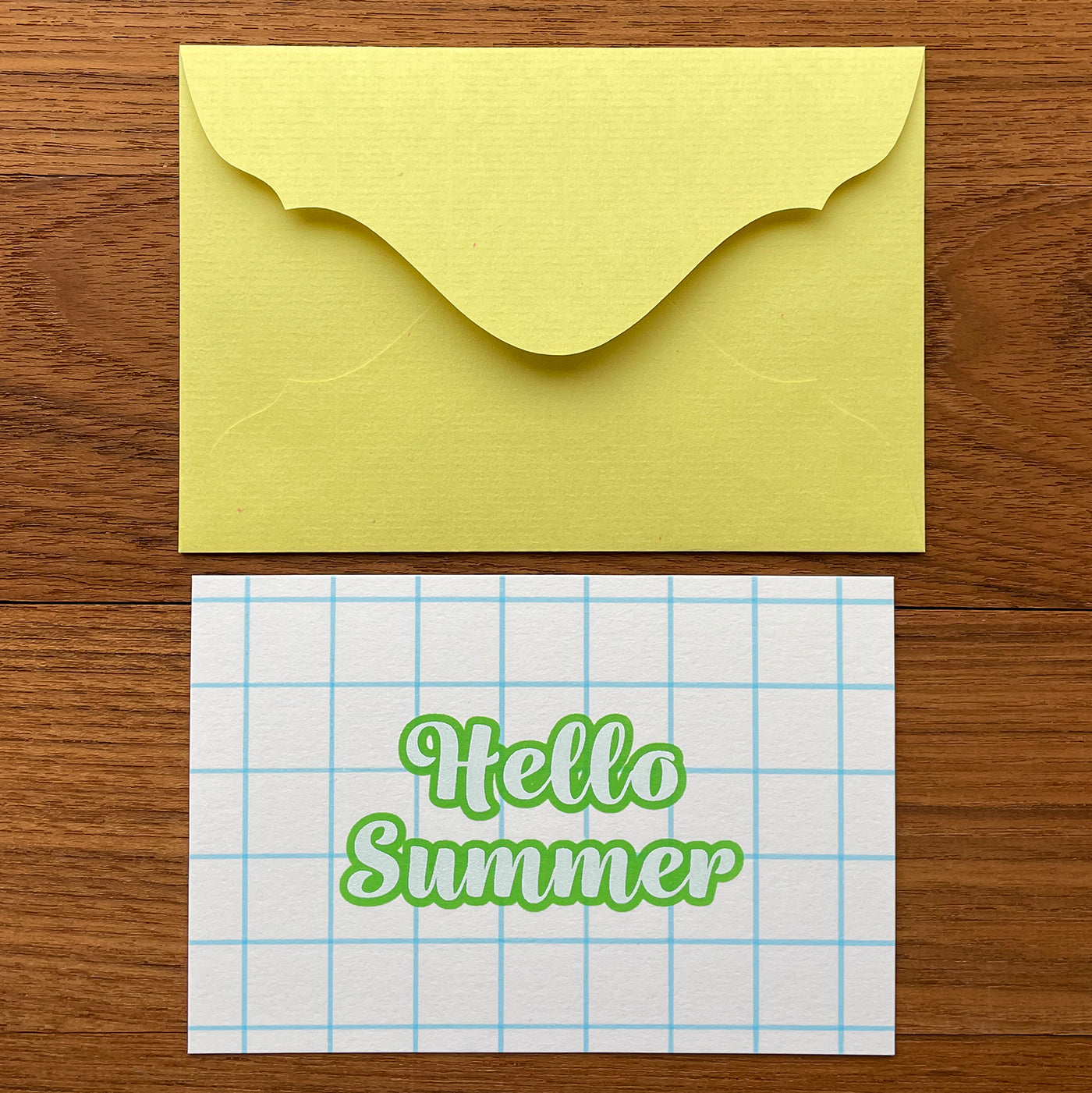 細チェック / Windowpane Plaid "Hello Summer"