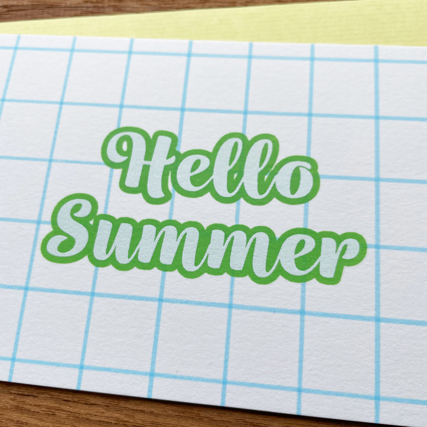 細チェック / Windowpane Plaid "Hello Summer"