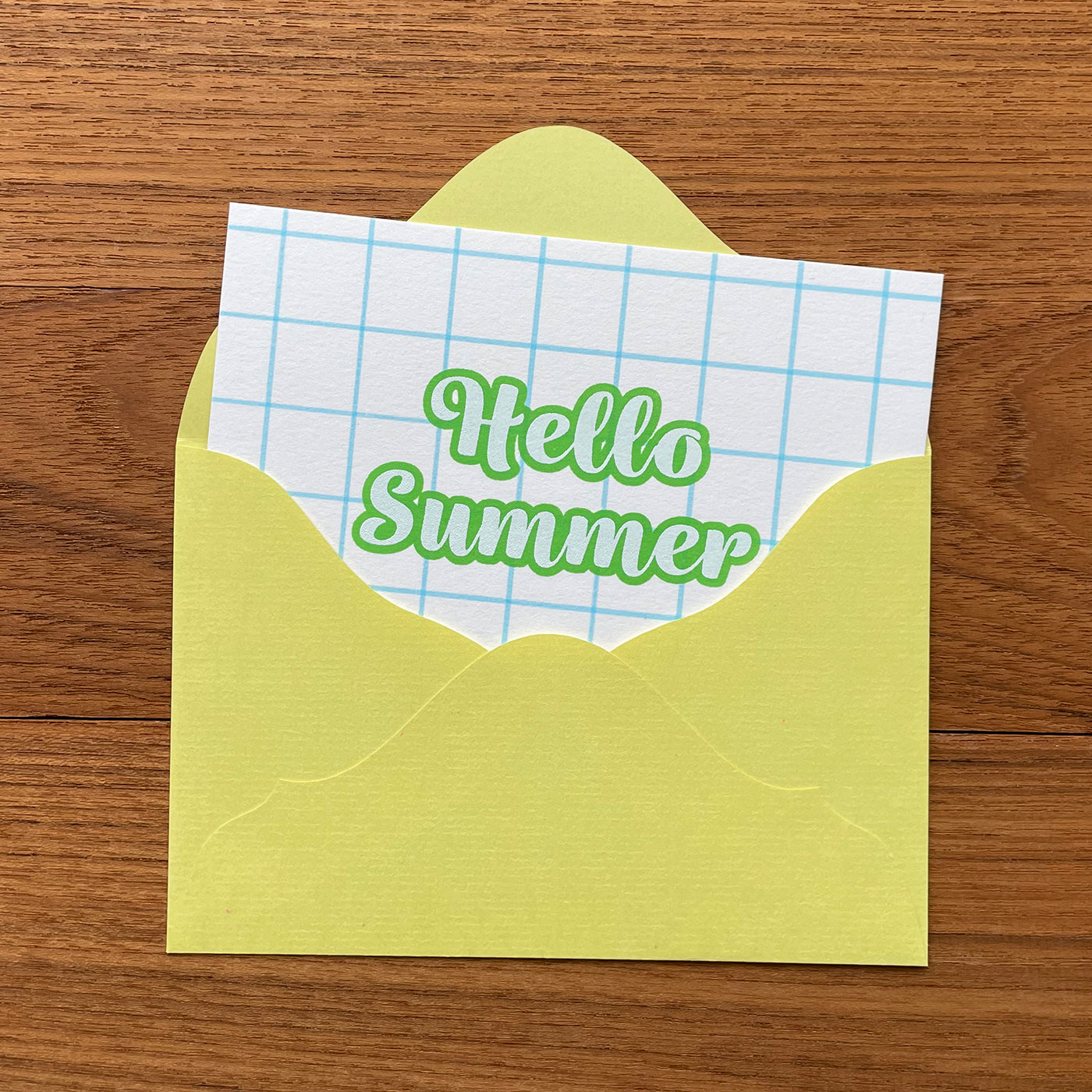 細チェック / Windowpane Plaid "Hello Summer"