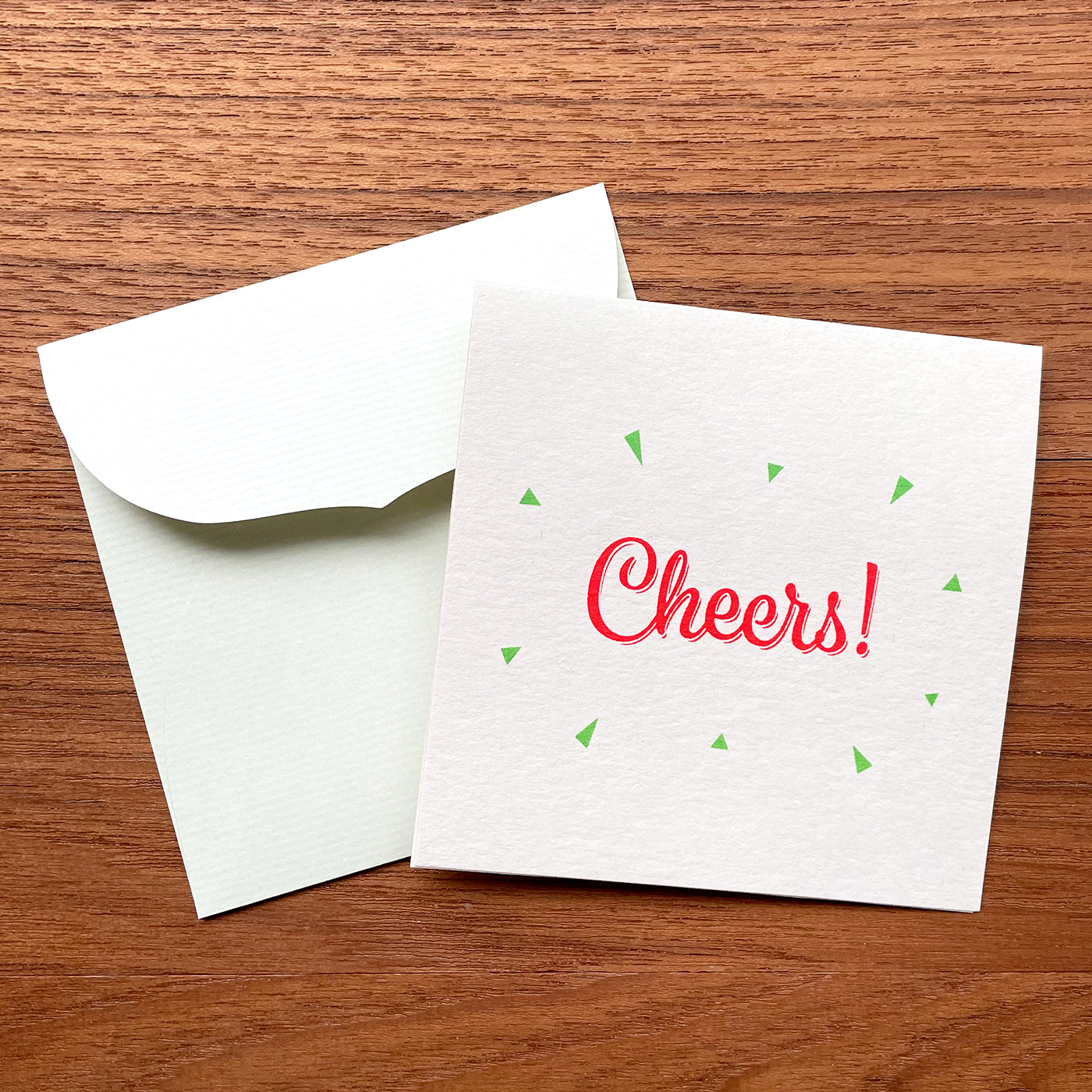 二つ折り正方形カード / square greeting card "Cheers!"