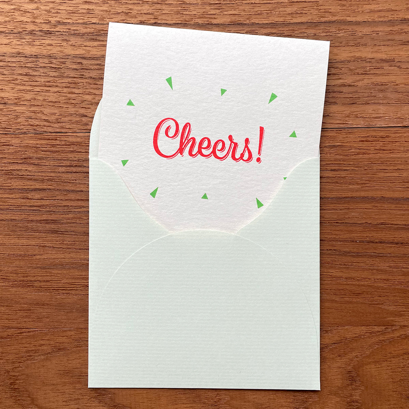 二つ折り正方形カード / square greeting card "Cheers!"