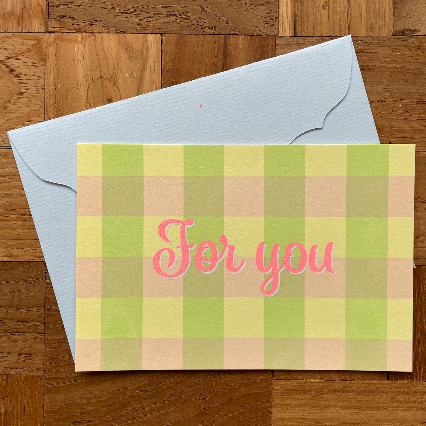 3色フルーツチェック / 3 spring colors plaid "For you"