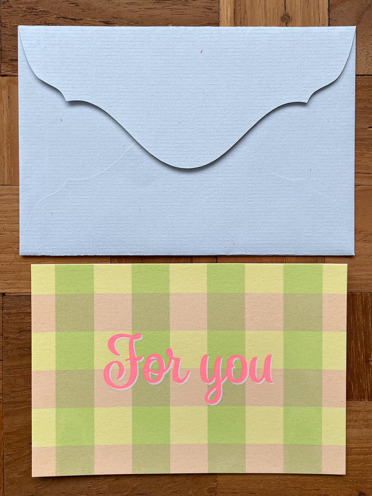 3色フルーツチェック / 3 spring colors plaid "For you"