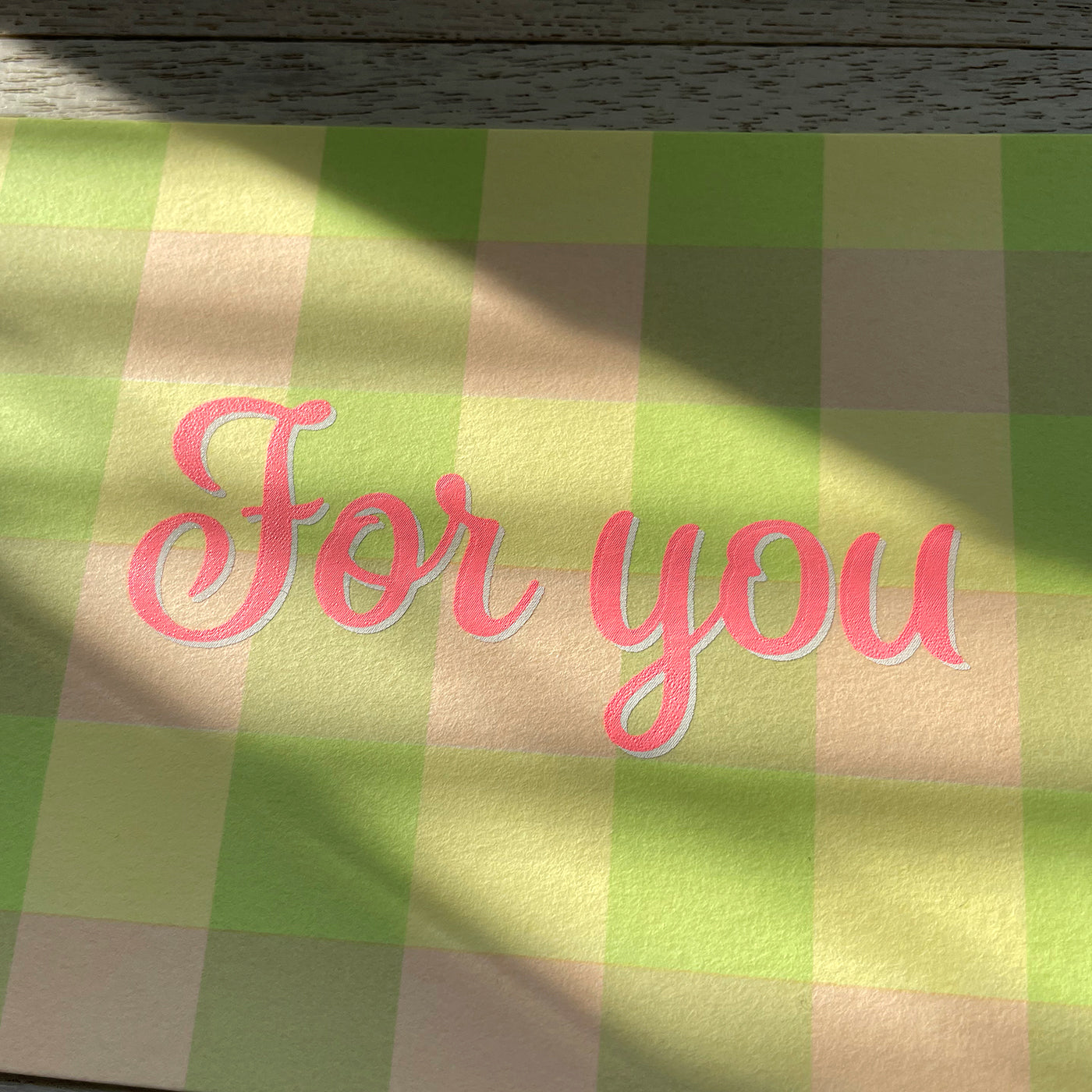 3色フルーツチェック / 3 spring colors plaid "For you"