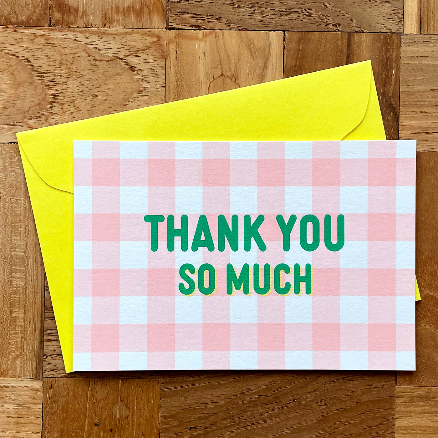 桜ギンガムチェック / SAKURA gingham "THANK YOU SO MUCH"