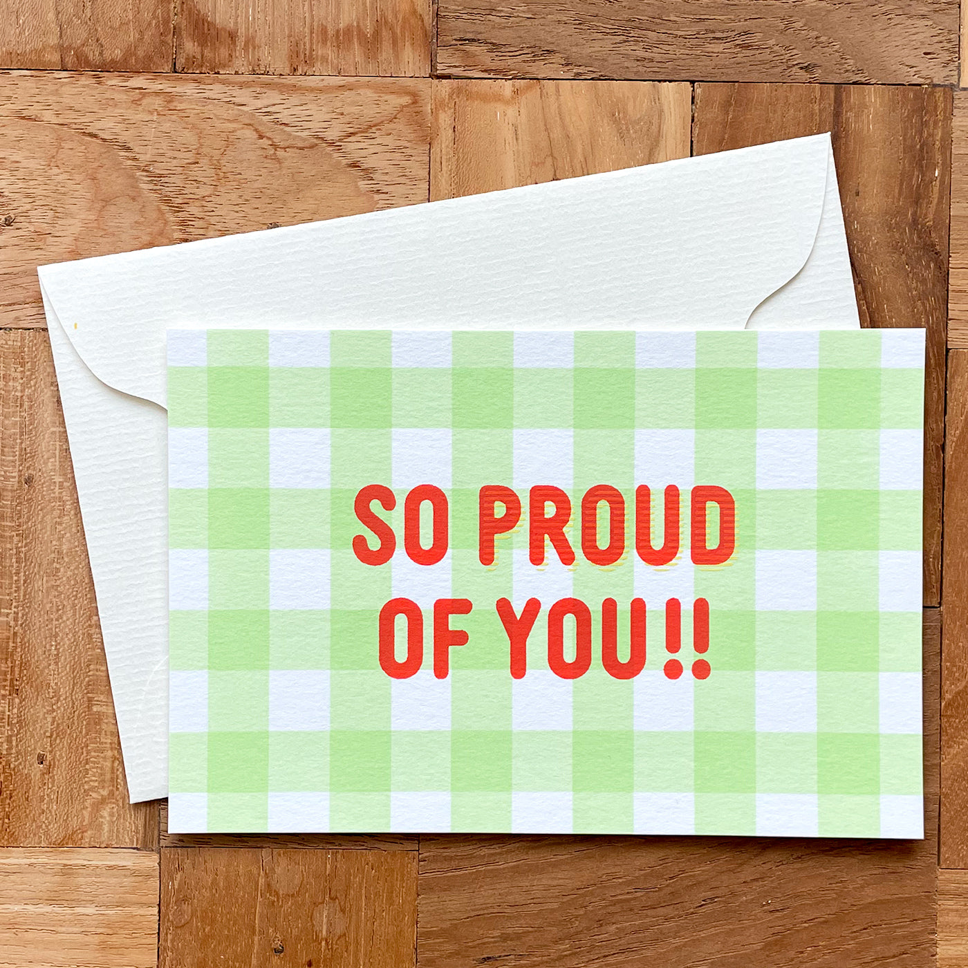 若葉ギンガムチェック / fresh leaves gingham "SO PROUD OF YOU!!"