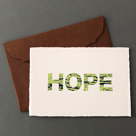 Japanese "WASHI" greeting card / HOPE