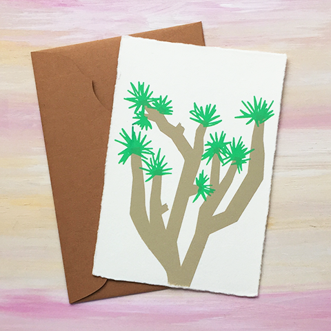 Japanese "WASHI" greeting card / Joshua Tree