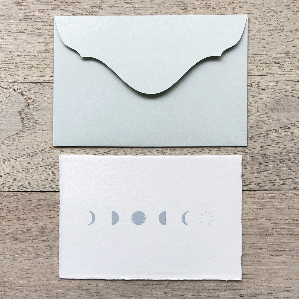 Japanese "WASHI" greeting card / moon phases