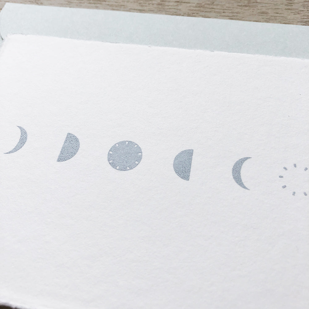 Japanese "WASHI" greeting card / moon phases