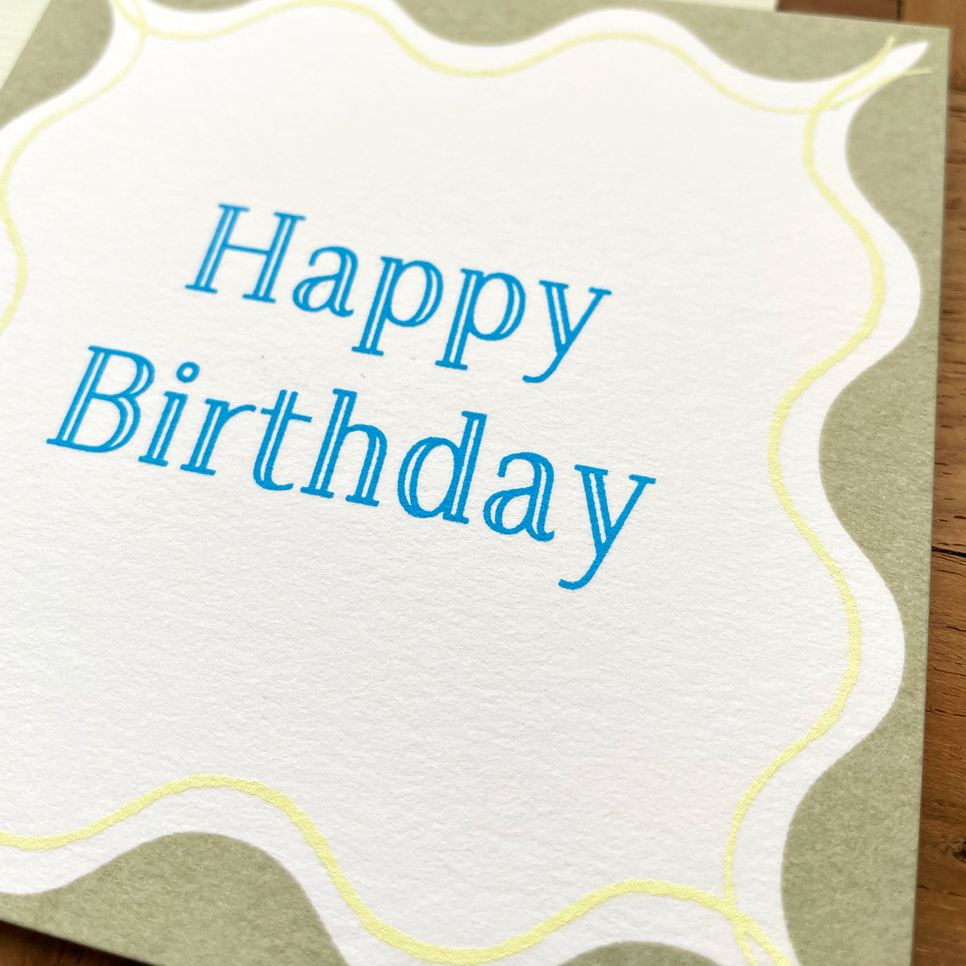 なみなみ正方形カード-誕生日/ square greeting card "Happy birthday"