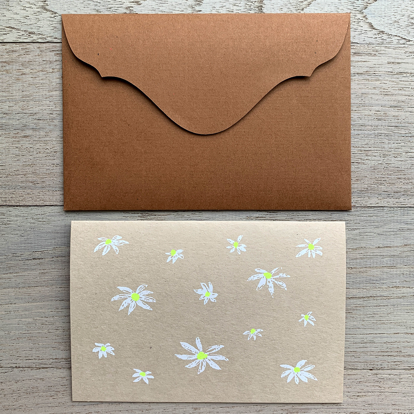 Greeting card / White flowers