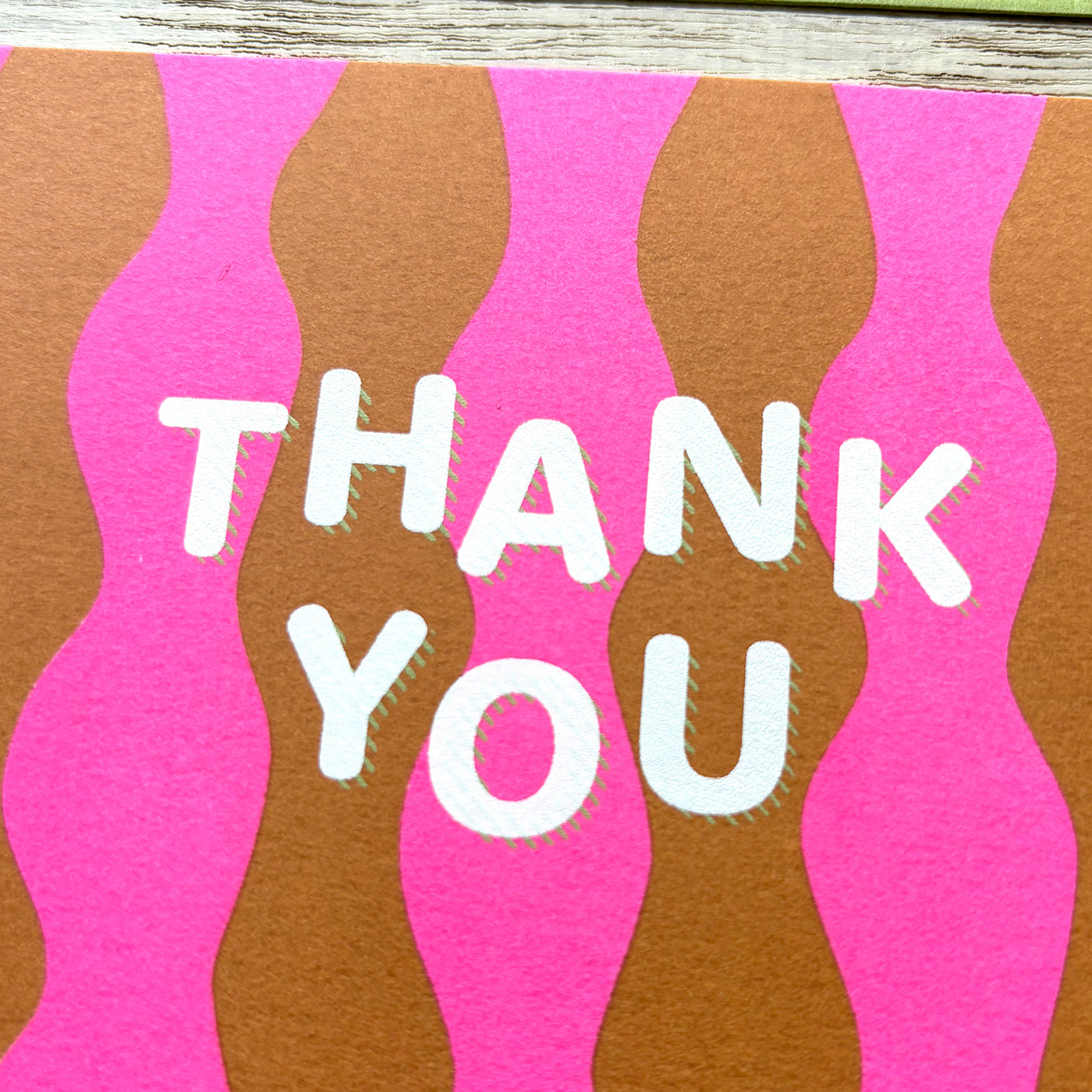 なみなみグリーティング - ありがとう / wave pattern greeting cards "Thank you"