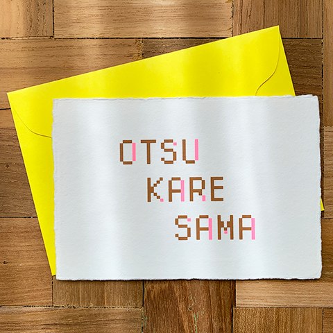Japanese "WASHI" greeting card / OTSUKARESAMA
