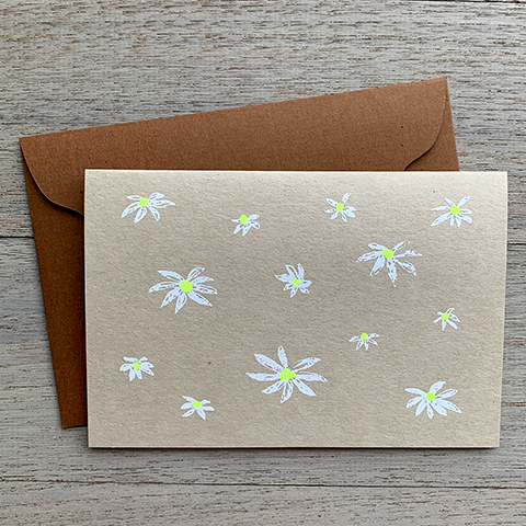 Greeting card / White flowers