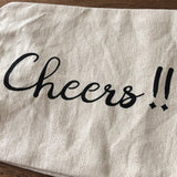 Hand Screen Printed Canvas Wine Bag "Cheers!!"
